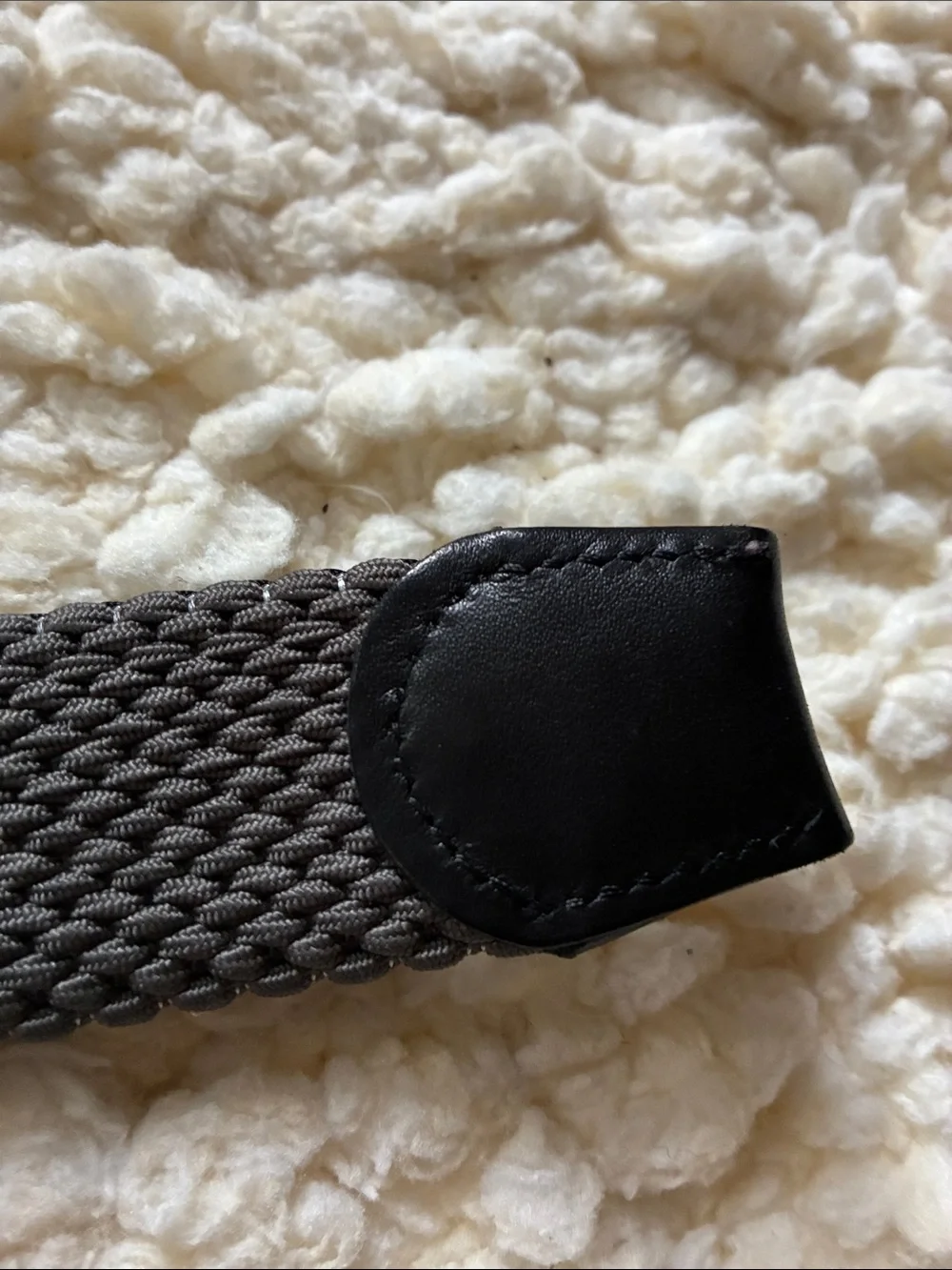 Tommy Bahama Black Woven Stretch Belt with Silver Buckle